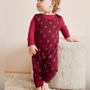 Cherry Baby Romper with Floral Print